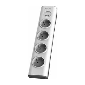 Philips SPN7040WA/62 Beyaz 600 Joules 2 mt Örgülü Kablo 4 Soket Akım Korumalı Priz