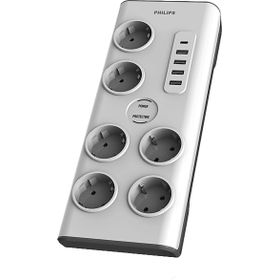 Philips SPN7060WA 900J 2 mt 6'lı 4xUsb-A Usb-C Akım Korumalı Priz