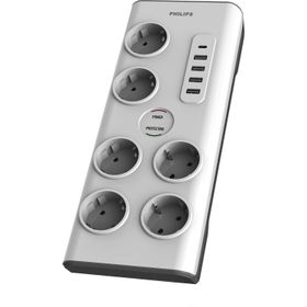 Philips SPN7060WA/62 6'lı 2 mt Akım Korumalı 5 USB Girişli Priz