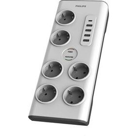 Philips SPN7060WA/62 6'lı 2 mt Akım Korumalı 5 USB Girişli Priz