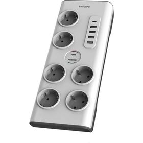 Philips SPN7060WA/62 6'lı 2 mt Akım Korumalı 5 USB Girişli Priz