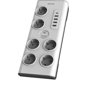 Philips SPN7060WA/62 6'lı 2 mt Akım Korumalı 5 USB Girişli Priz