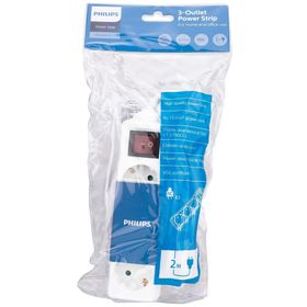 Philips SPS1030A/51 2 mt 3'lü Anahtarlı Topraklı Priz