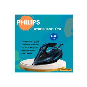 Philips Steamglide 2600 W Mavi Siyah Akıllı Buharlı Ütü