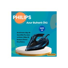 Philips Steamglide 2600 W Mavi Siyah Akıllı Buharlı Ütü