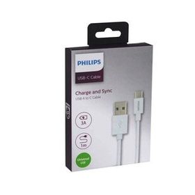 Philips Swr1601/93 3.0 A Type-C 1 m-Beyaz Hızlı Şarj Kablosu