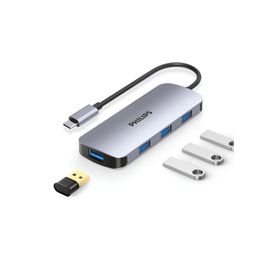 Philips SWR1651B Type-C to 4 Portlu USB-A 3.2 HUB Çoklayıcı Adaptör