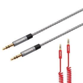 Philips SWR2102 3.5 mm Jack Spiral AUX Ses Kablosu