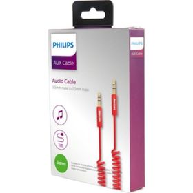 Philips SWR2102 3.5 mm Jack Spiral AUX Ses Kablosu