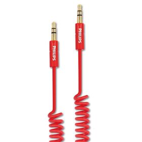 Philips SWR2102 3.5 mm Jack Spiral AUX Ses Kablosu