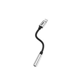 Phixi Basic CA111 Metal Başlıklı Örgü Type-C To 3.5 mm Jack Çevirici Kablo