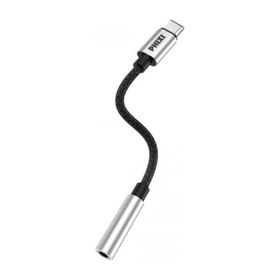 Phixi Basic CA111 Metal Başlıklı Örgü Type-C To 3.5 mm Jack Çevirici Kablo