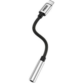 Phixi Basic CA111 Metal Başlıklı Örgü Type-C To 3.5 mm Jack Çevirici Kablo
