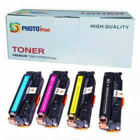 Photo Print HP CC530A / CF380A / CF410A / 305A İthal 4 Renk Chipli 3.500 Sayfa 1 kg Muadil Toner Seti