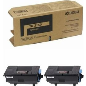 Photo Print Kyocera Ecosys P3055DN TK-3160 Chipli Siyah İthal Muadil 12.500 Sayfa 2 Adet Toner