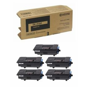 Photo Print Kyocera Ecosys P3055DN TK-3160 Chipli Siyah İthal Muadil 12.500 Sayfa 5 Adet Toner