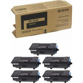 Photo Print Kyocera Ecosys P3055DN TK-3160 Chipli Siyah İthal Muadil 12.500 Sayfa 5 Adet Toner