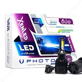 Photon Duo Serisi Led Headlight Beyaz Işık 12V Led Xenon H4 Far Ampülü