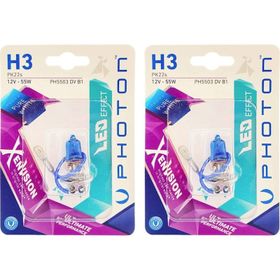 Photon H3 12V 55W Xen Vision 2 Adet Beyaz Işık Ampül Takımı