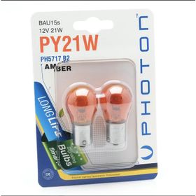 Photon PY21W Turuncu Amber 93 Ampül Şaş Tırnak İkili Paket Sinyal Ampülü