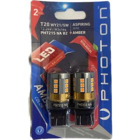 Photon T20 W21/5W 12V-24V 2'li Amber Led Blister