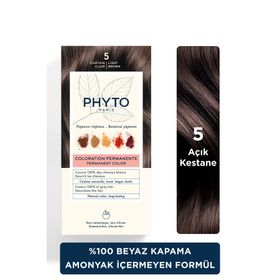 Phyto Color Amonyaksız Kalıcı 5 Açık Kestane Doğal İçerikli Bitkisel Saç Boyası