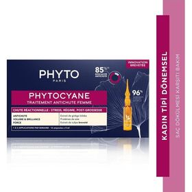 Phyto Phytocyane 12x5 ml Kadın Tipi Dönemsel Saç Dökülmesine Karşı Bakım Serumu