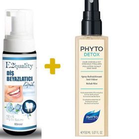 Phyto Phytodetox Cansız ve Mat Saçlar İçin 150 ml Koku Giderici Sprey+E2'Quality Diş Beyazlatıcı Köpük