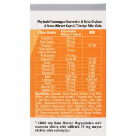 Phytodef Immugan Kuersetin Beta Glukan Kara Mürver 30 Kapsül
