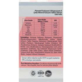 Phytodef Kalsiyum Magnezyum Çinko 3x60 Tablet