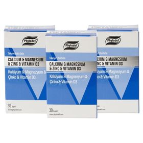 Phytodef Kalsiyum Magnezyum Çinko Vitamin D3 30 Kapsül