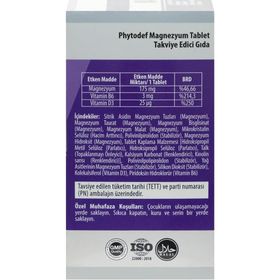 Phytodef Magnezyum Vitamin B6 D3 30 Tablet