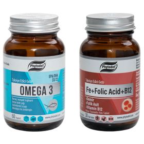 Phytodef Omega-3 60 Kapsül + Phytodef Fe Folic Acid B12 30 Tablet