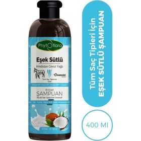 Phytoflora Tuzsuz Eşek Sütü ve Hindistan Cevizi Yağlı 400 ml Bitkisel Şampuan