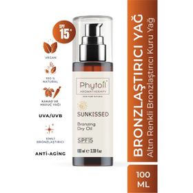 Phytoil Sunkissed SPF15 100 ml Altın Renkli Bronzlaştırıcı Kuru Yağ