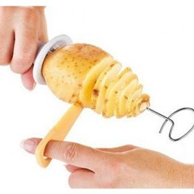 Pi İthalat Çubukta Patates Cips Yapma Spiral Patates Dilimleyici Aparat