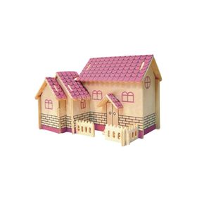 Pi İthalat Mor Ev 3D Ahşap Puzzle
