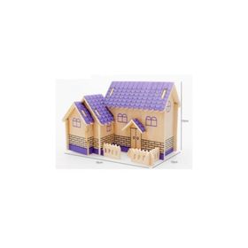 Pi İthalat Mor Ev 3D Ahşap Puzzle