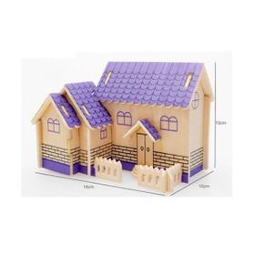 Pi İthalat Mor Ev 3D Ahşap Puzzle
