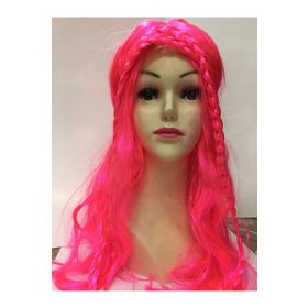 Pi İthalat Pembe Uzun Peruk Saç
