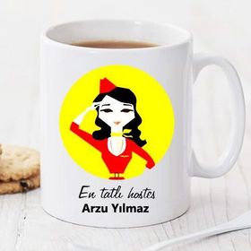 Pi İthalat Pi82 En Tatlı Hostes Kişiye Özel Sihirli Kupa