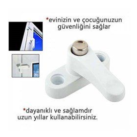 Pi İthalat Pvc Kapı Pencere Emniyet Kilidi Düğmeli Çelik Pimapen Kilidi