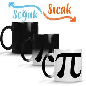 Pi Sayisi Mathematica Matematik Özel Tasarim Pi Günü Sihirli Porselen Kupa