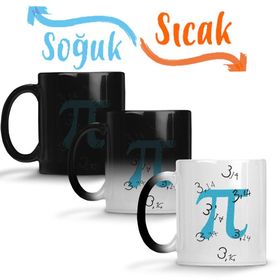 Pi Sayisi Mathematica Matematik Özel Tasarim Pi Günü Sihirli Porselen Kupa