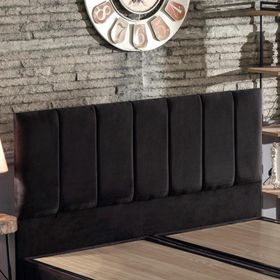 Piano Lite 160 cm Siyah Kumaş Çift Kişilik Yatak Başlığı
