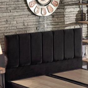 Piano Lite 180 cm Siyah Kumaş Çift Kişilik Yatak Başlığı