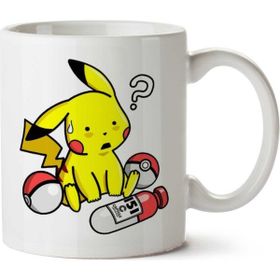 Picachu İçiyor Baskılı Kupa