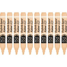 Picador 421 Pastel Turuncu 10'lu Fosforlu Kalem