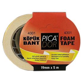 Picador 4301 5 m 19 mm Çift Taraflı Köpük Bant