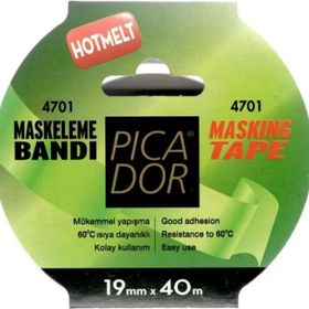 Picador KP-004 19 mm x 40 mt Hotmelt Maskeleme Bandı